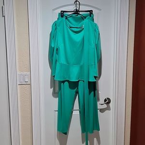 Elegant Mint Pant Set 1x